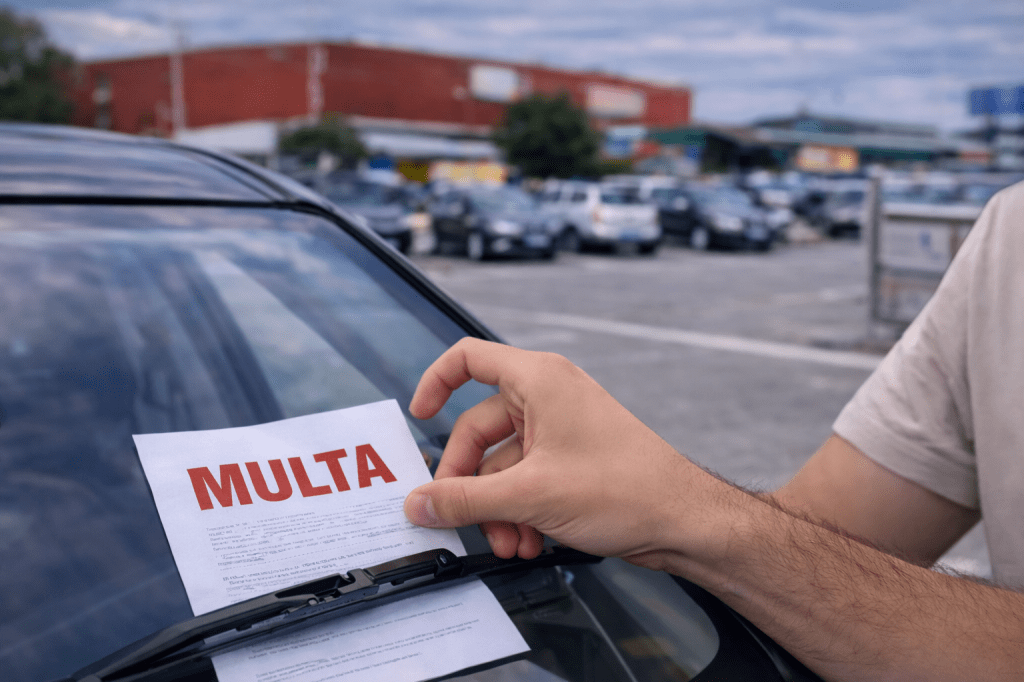 Recebeste um papel no&nbsp;carro?