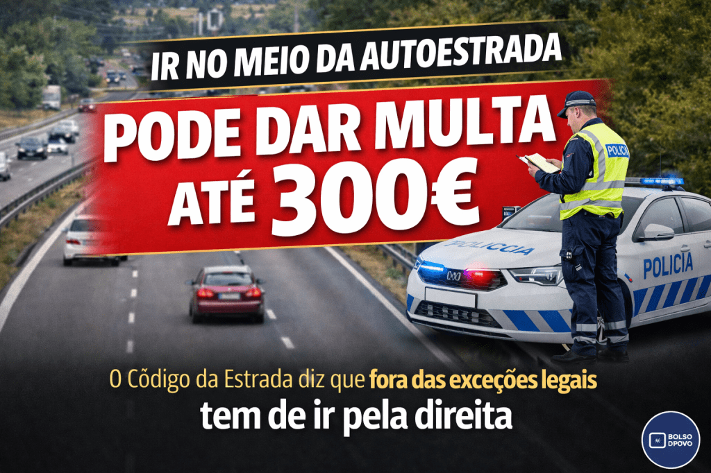 🚗Via do meio na autoestrada pode dar multa? O que diz mesmo o Código da&nbsp;Estrada
