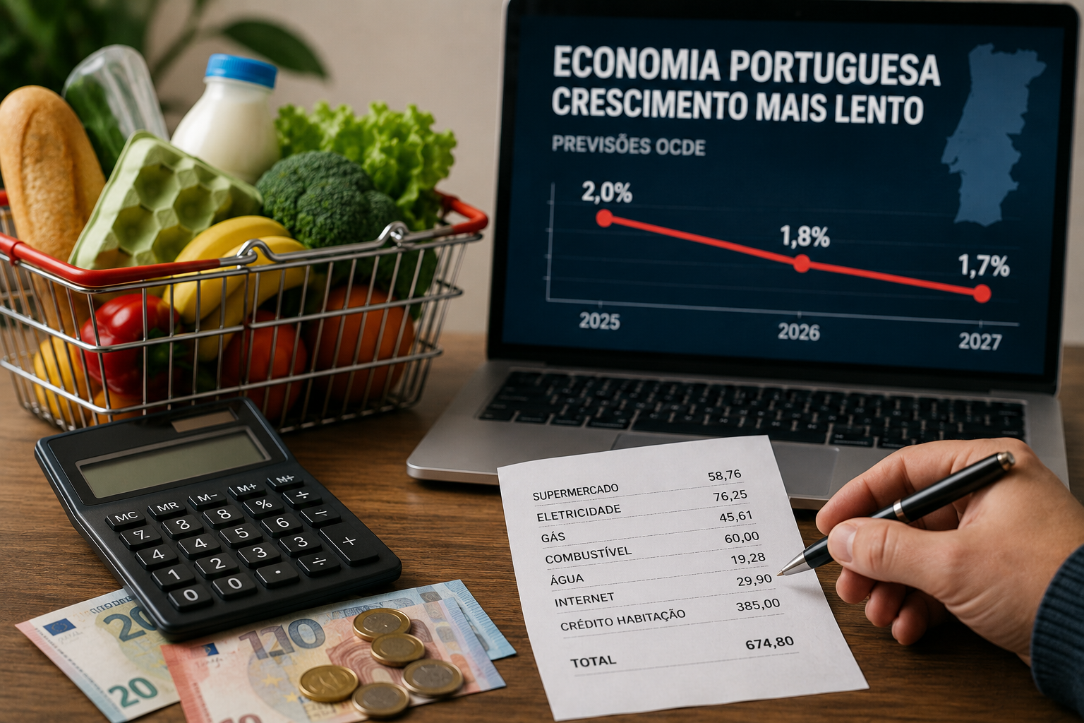 OCDE corta previsão para Portugal: o que significa para o seu salário, emprego e custo de vida?