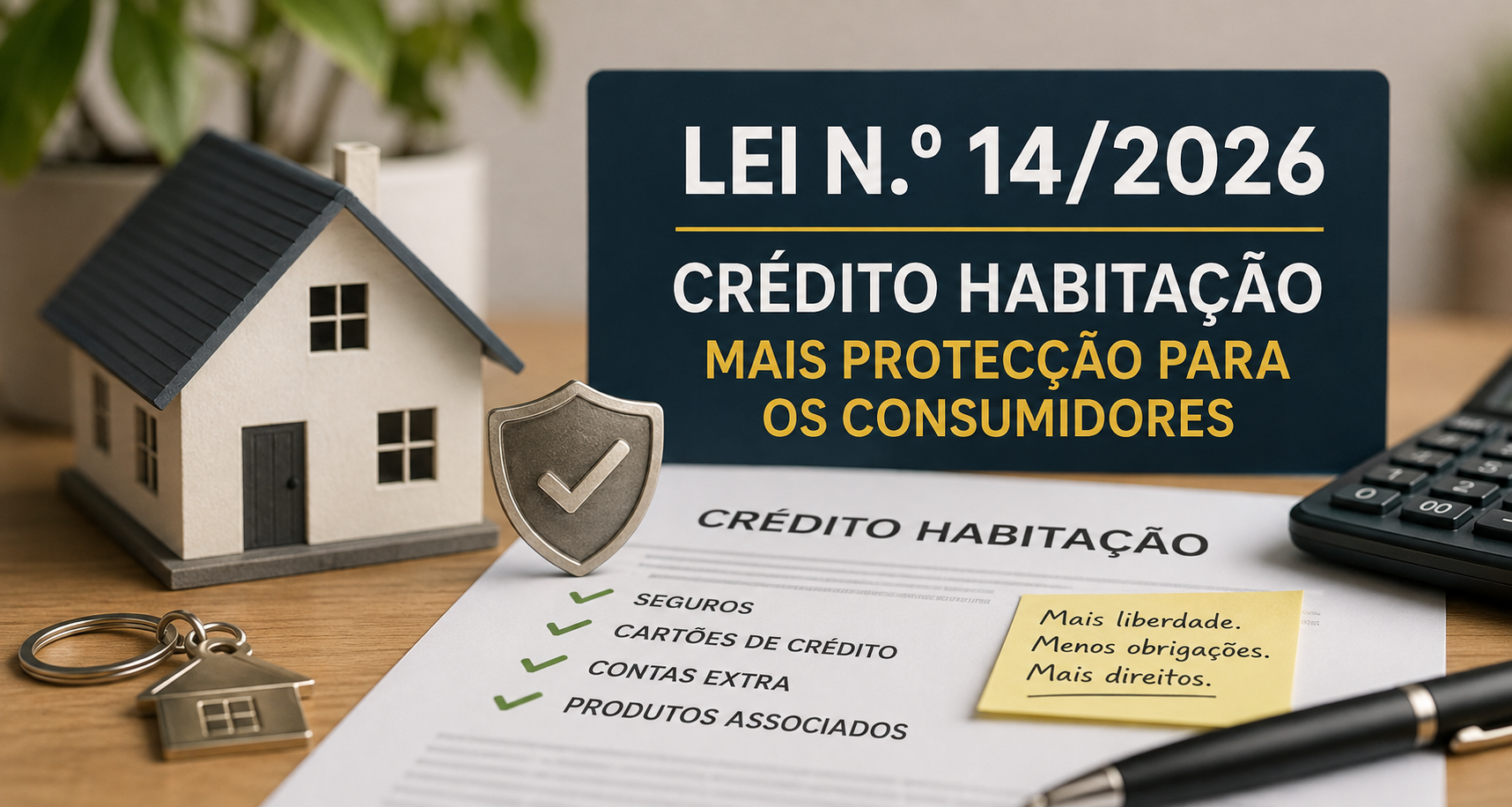 Nova Lei pode acabar com a dependência de seguros e outros produtos no crédito habitação. Saiba o que mudou.